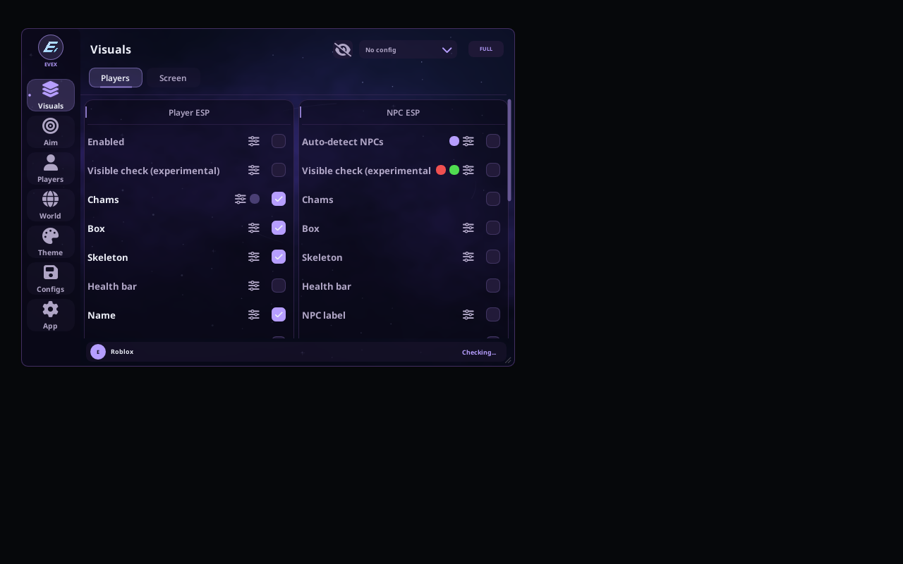 Evex External interface preview